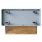 Grey+Blue / White 54" Rolling Kitchen Island with Drop Leaf – Single