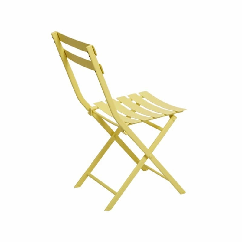 3-Piece Foldable Bistro Set, Red/Yellow/White – 2 Chairs & Round Table