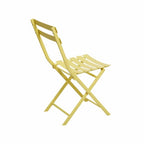 3-Piece Foldable Bistro Set, Red/Yellow/White – 2 Chairs & Round Table