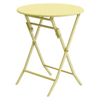 3-Piece Foldable Bistro Set, Red/Yellow/White – 2 Chairs & Round Table