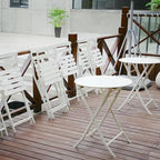 3-Piece Foldable Bistro Set, Red/Yellow/White – 2 Chairs & Round Table