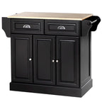 White / Grey Rolling Kitchen Island Cart with Storage – 1 Person