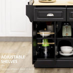 White / Grey Rolling Kitchen Island Cart with Storage – 1 Person