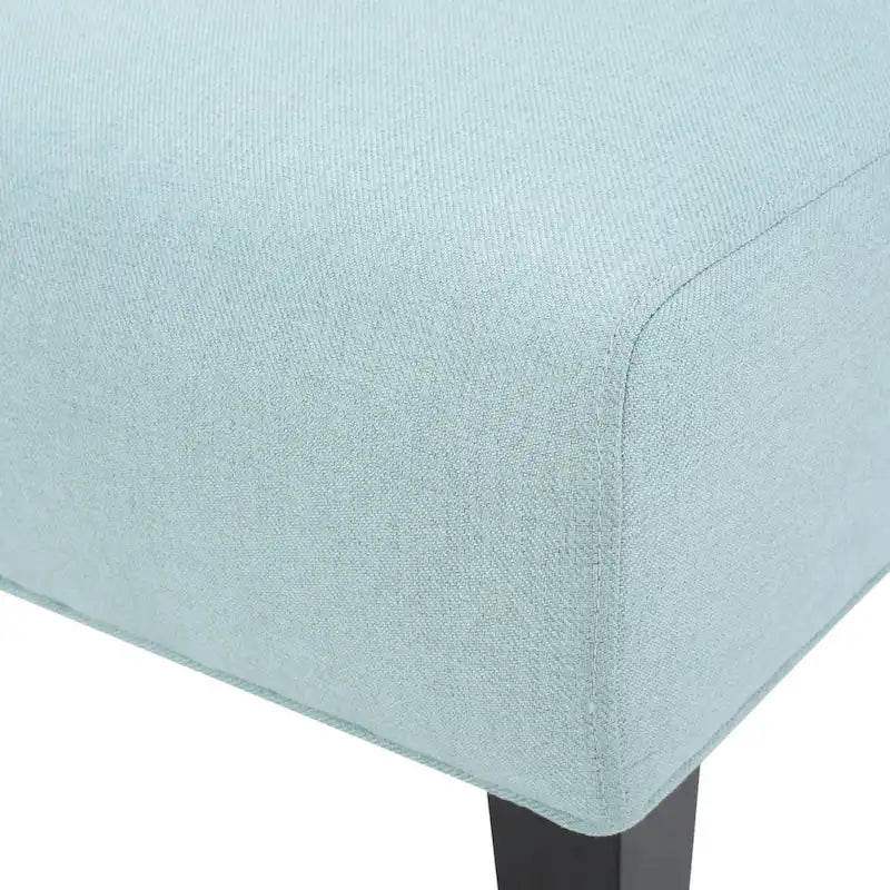 Grey / Light Blue / Light Grey / Dark Teal Contemporary Fabric Slipper Chair, Single Seat