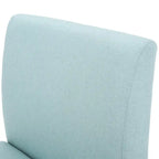 Grey / Light Blue / Light Grey / Dark Teal Contemporary Fabric Slipper Chair, Single Seat