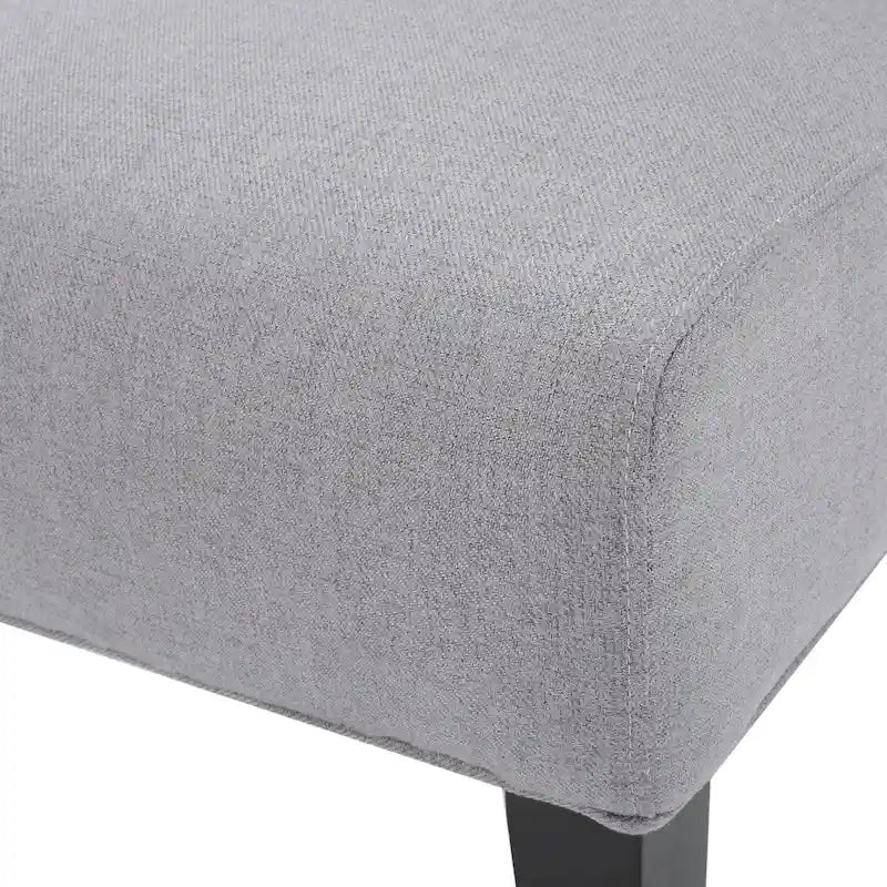 Grey / Light Blue / Light Grey / Dark Teal Contemporary Fabric Slipper Chair, Single Seat