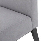 Grey / Light Blue / Light Grey / Dark Teal Contemporary Fabric Slipper Chair, Single Seat