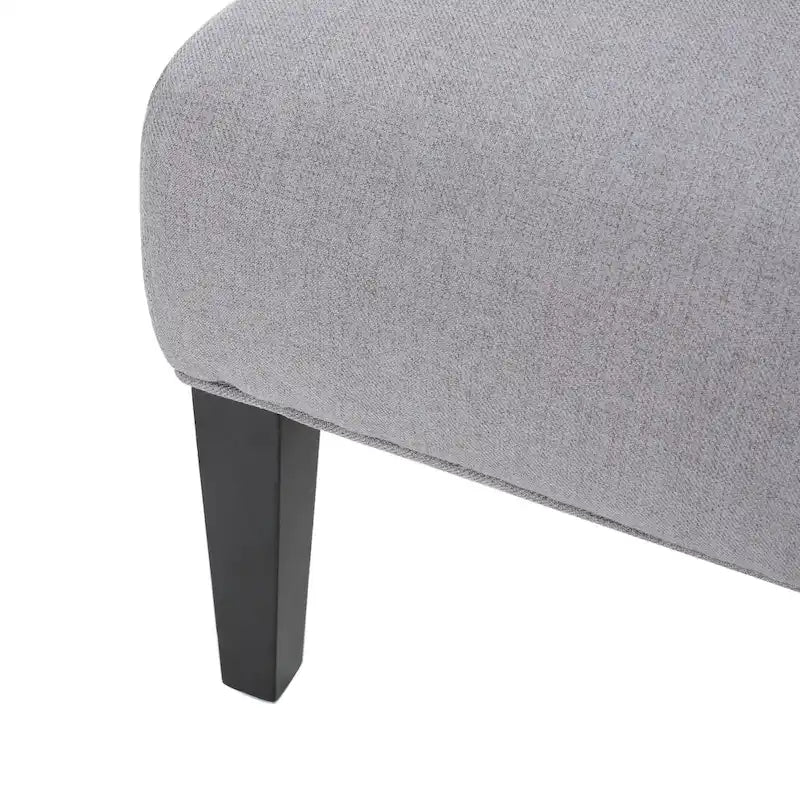 Grey / Light Blue / Light Grey / Dark Teal Contemporary Fabric Slipper Chair, Single Seat