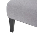 Grey / Light Blue / Light Grey / Dark Teal Contemporary Fabric Slipper Chair, Single Seat