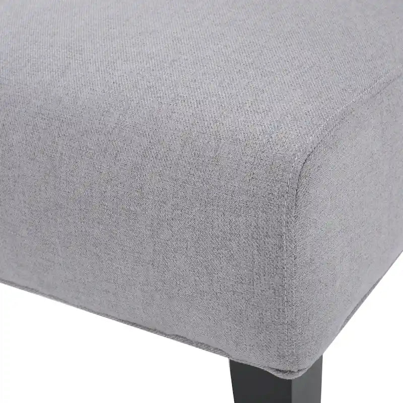 Grey / Light Blue / Light Grey / Dark Teal Contemporary Fabric Slipper Chair, Single Seat