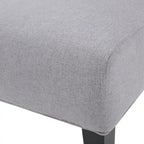 Grey / Light Blue / Light Grey / Dark Teal Contemporary Fabric Slipper Chair, Single Seat