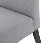Grey / Light Blue / Light Grey / Dark Teal Contemporary Fabric Slipper Chair, Single Seat