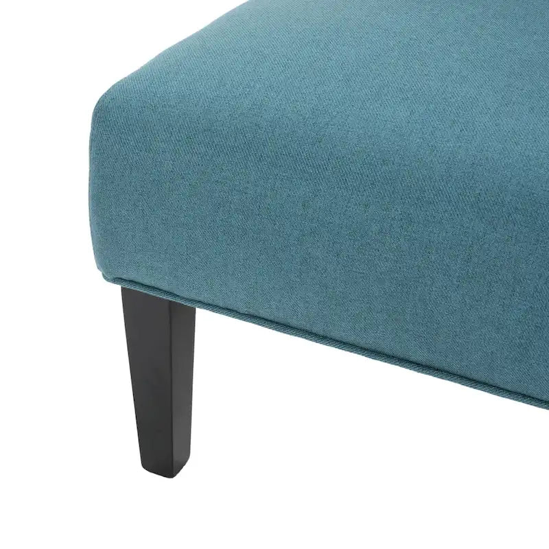 Grey / Light Blue / Light Grey / Dark Teal Contemporary Fabric Slipper Chair, Single Seat
