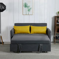 Grey / White / Black Convertible Sofa Bed with USB Port, Seats 2