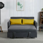 Grey / White / Black Convertible Sofa Bed with USB Port, Seats 2