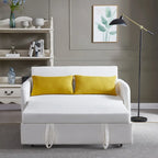Grey / White / Black Convertible Sofa Bed with USB Port, Seats 2