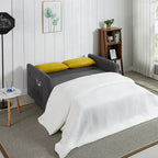 Grey / White / Black Convertible Sofa Bed with USB Port, Seats 2