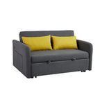 Grey / White / Black Convertible Sofa Bed with USB Port, Seats 2
