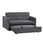 Grey / White / Black Convertible Sofa Bed with USB Port, Seats 2