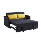 Grey / White / Black Convertible Sofa Bed with USB Port, Seats 2