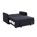 Grey / White / Black Convertible Sofa Bed with USB Port, Seats 2