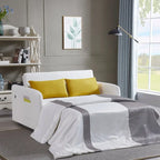 Grey / White / Black Convertible Sofa Bed with USB Port, Seats 2
