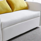 Grey / White / Black Convertible Sofa Bed with USB Port, Seats 2