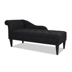Jet Black / Beige / White / Blue / Yellow / Brown Tufted Rolled-Arm Chaise Lounge, Single