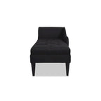 Jet Black / Beige / White / Blue / Yellow / Brown Tufted Rolled-Arm Chaise Lounge, Single