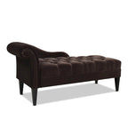 Jet Black / Beige / White / Blue / Yellow / Brown Tufted Rolled-Arm Chaise Lounge, Single