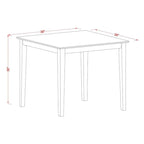 Mahogany / White Square Bar-Height Dining Table, Seats 2