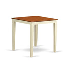 Mahogany / White Square Bar-Height Dining Table, Seats 2