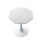 Porcelain White / Marble White / Marble Black 31.5" Octagonal Dining Table – Seats 2
