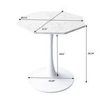 Porcelain White / Marble White / Marble Black 31.5" Octagonal Dining Table – Seats 2