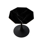 Porcelain White / Marble White / Marble Black 31.5" Octagonal Dining Table – Seats 2