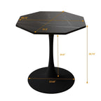 Porcelain White / Marble White / Marble Black 31.5" Octagonal Dining Table – Seats 2