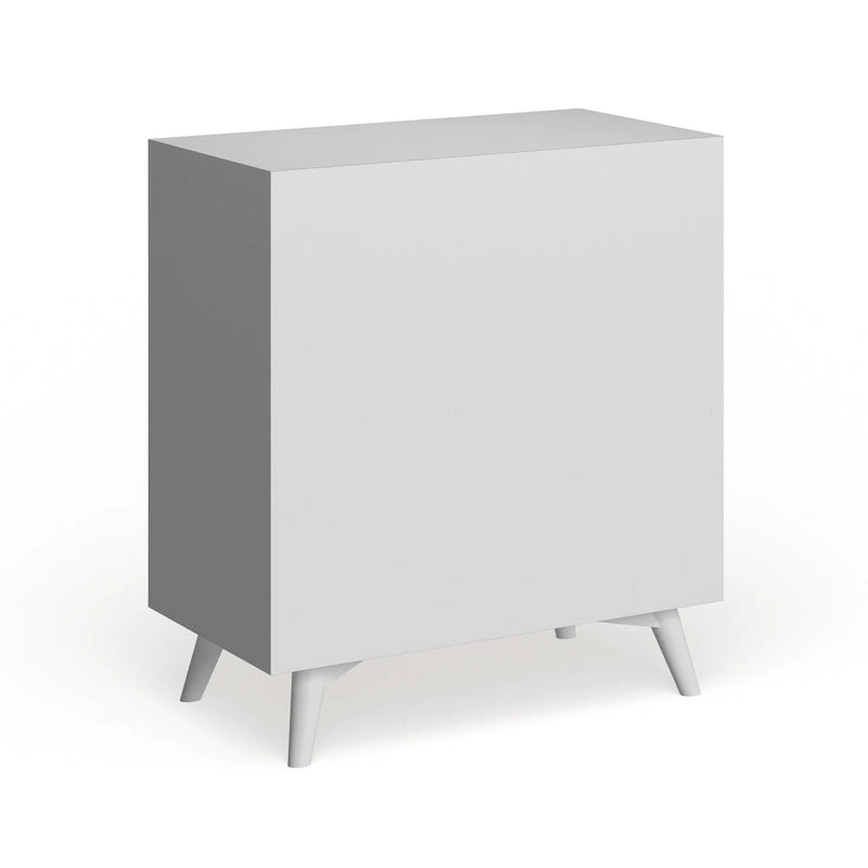 Acorn / White Mid-Century Modern 3-Drawer Small Chest