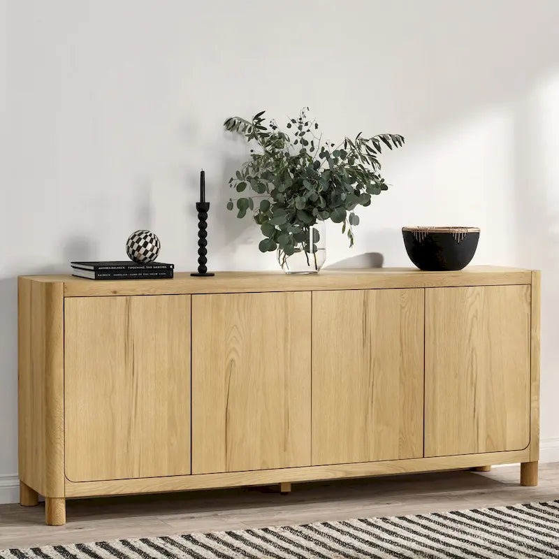  Orlando 4-Door Oak Buffet - 80Wx22Dx33H