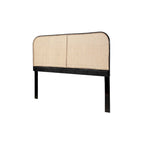Natural Cane & Teak Curved Headboard, Queen/King, Sleeps 2