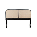 Natural Cane & Teak Curved Headboard, Queen/King, Sleeps 2