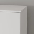 Black / White Double-Door Wardrobe & Shoe Cabinet with Caster Wheels – Single