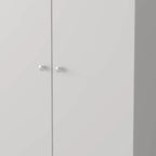 Black / White Double-Door Wardrobe & Shoe Cabinet with Caster Wheels – Single
