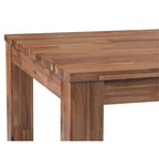 Brown Rectangular Dining Table, Square Legs, Seats 6