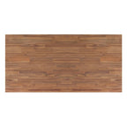Brown Rectangular Dining Table, Square Legs, Seats 6