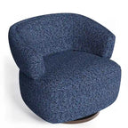 Beige / Grey Swivel Barrel Accent Chair, Single Seat