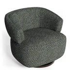 Beige / Grey Swivel Barrel Accent Chair, Single Seat