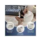 Beige / Grey Swivel Barrel Accent Chair, Single Seat