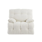 Cream Fabric Swivel Rocker Recliner – Single Seat
