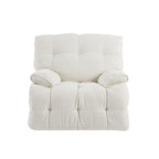 Cream Fabric Swivel Rocker Recliner – Single Seat