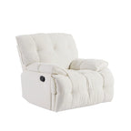 Cream Fabric Swivel Rocker Recliner – Single Seat
